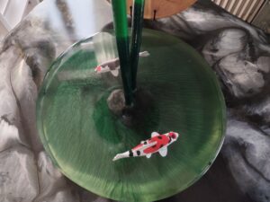 Table basse carpe koi